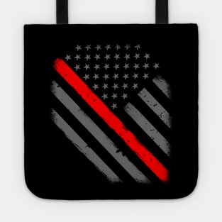 Thin Red Line American Flag Firefighter Tote