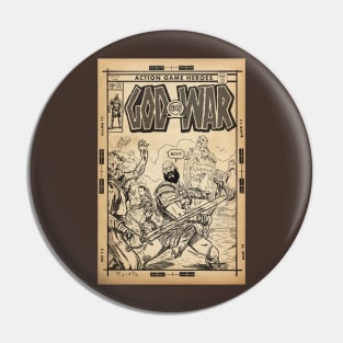 God of War fan art comic cover line art Pin