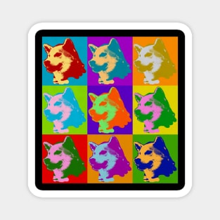 Shiba Inu Dog Lovers Pop Art Style Retro Design Gift for Mom Magnet