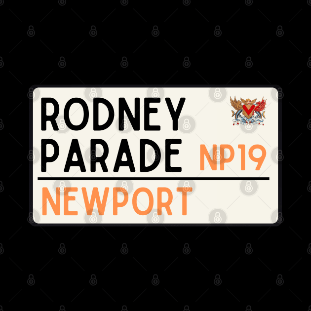 Newport, Rodney Parade road sign by Teessential