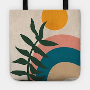 Abstract Geometric Nordic Rainbow Tote