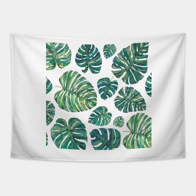 Tropical Leaves Tapestry by Elena_ONeill