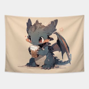 Little dragon coffee Tapestry