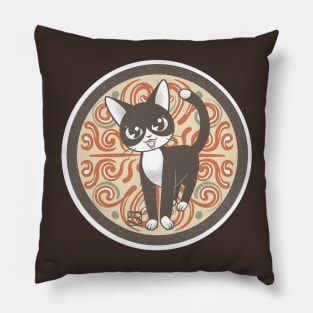 Cute black and white cat Pillow