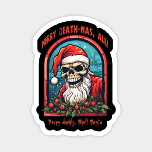 Merry Death-Mas from Skull Santa Magnet