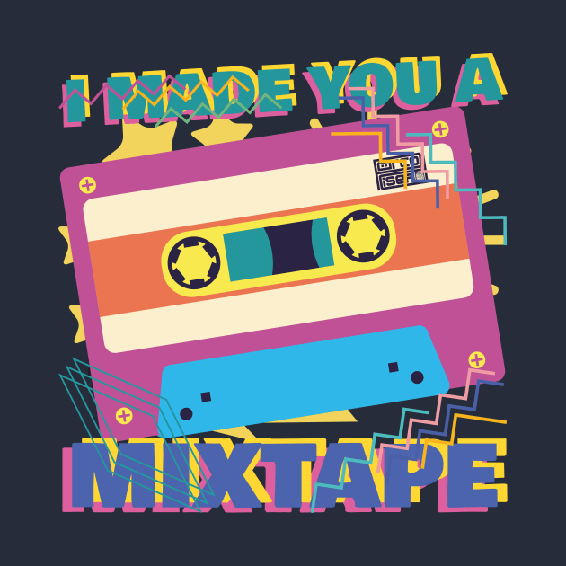 RETRO MADE YOU MIXTAPE MIXED MUSIC CASSETTE EIGHTIES by porcodiseno