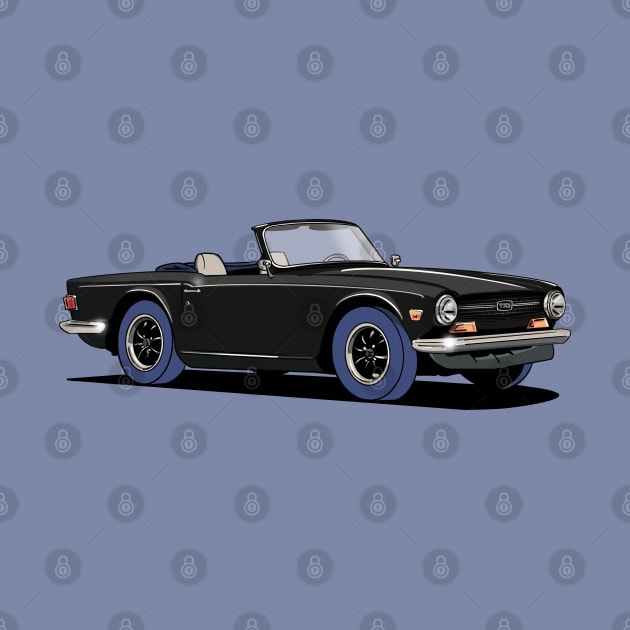 Triumph TR6 Car in black by Webazoot