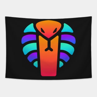 Trippy Psychedelic Rave Cobra Snake Tapestry