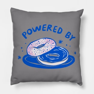 Powered by Bagels Pillow