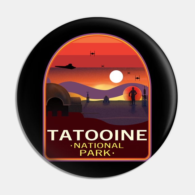 Visit Tatooine - National Park Retro Pin by PARIS^NIGHT