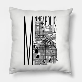 Map of Minneapolis Pillow