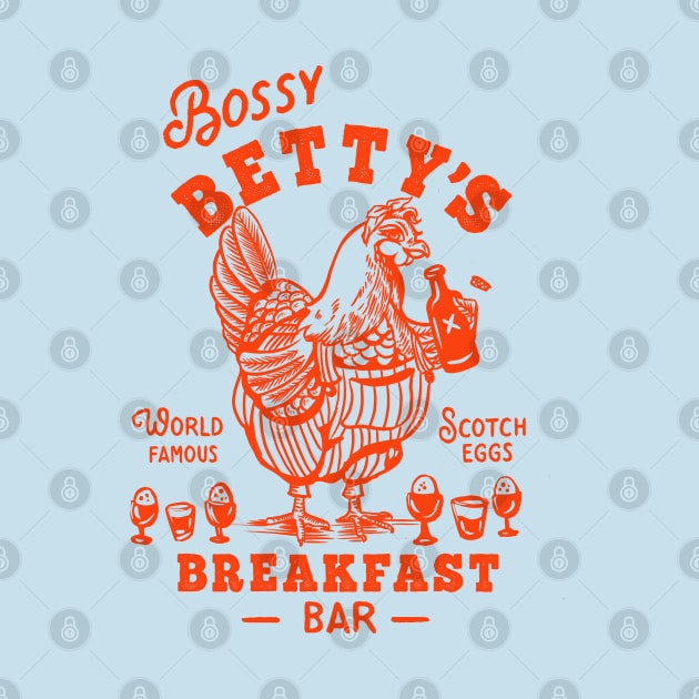 "Bossy Betty's Breakfast Bar" Cute Retro Diner Design by The Whiskey Ginger