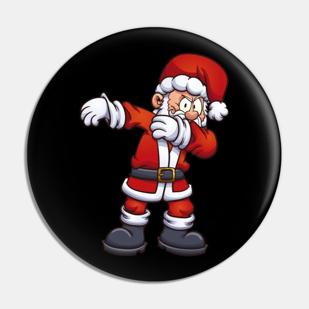 Angry Dabbing Santa Claus Christmas Gift for Boys T-Shirt Pin by geekandgamerstore