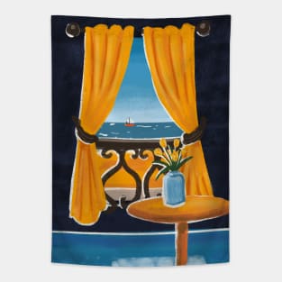 Sea view window Tapestry