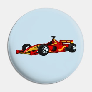 High speed racing cars cartoon illustration Pin