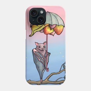 Cute Fruit Bat with Umbrella Fruit Basket Phone Case