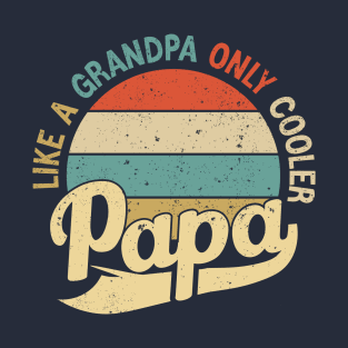 Dad Papa, Men Fathers Day Shirt Like A Grandpa But Cooler T-Shirt