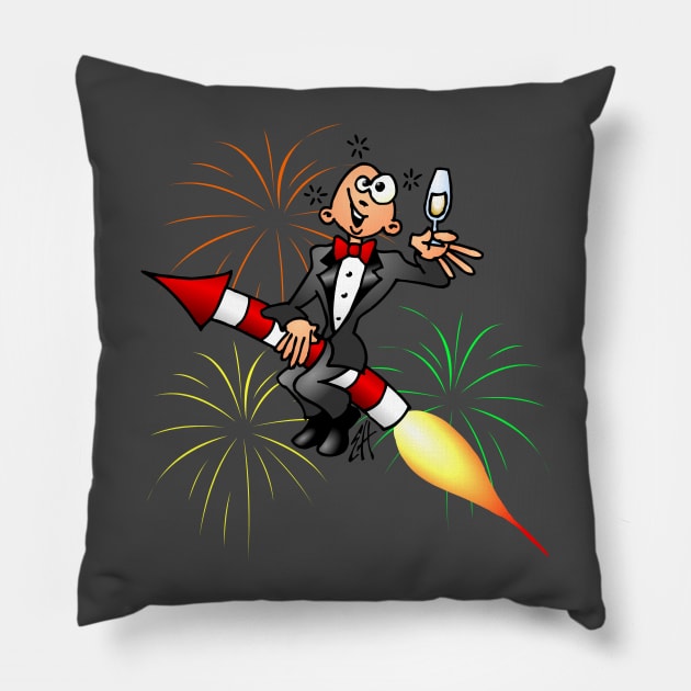 Happy New Year Pillow by Cardvibes