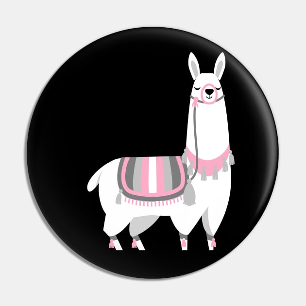 Demigirl Llama Pin by RussellTateDotCom