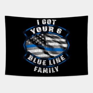 I Got You 6 Blue Line Family Tapestry