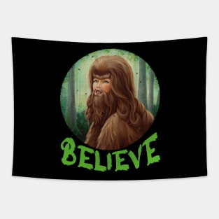 Believe in Lady Bigfoot Tapestry