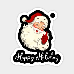 Happy Holiday Santa Magnet