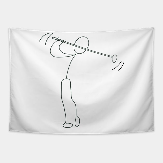 Golf doodle Tapestry by pepques