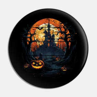 Halloween Haunted House Pin