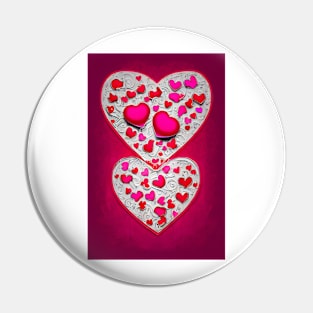 Happy Valentine's Day | Graphic hearts 2 Pin