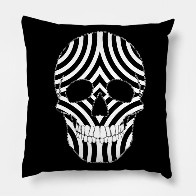 Two Tone Skull Pillow by Nuletto