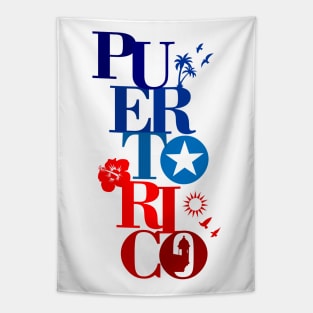 Puerto Rico Flag Colors Boricua Symbols Tapestry