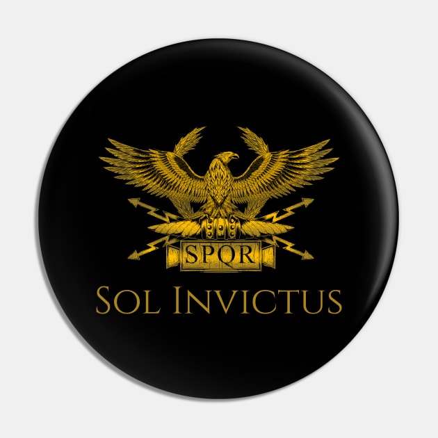 Ancient Rome Mythology Sol Invictus God SPQR Roman Eagle Pin by Styr Designs