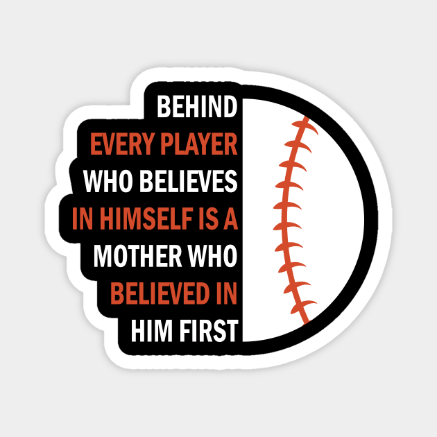 Baseball Lover, Baseball Design Saying Motivational Magnet by Utopia Shop