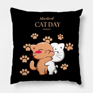 International Cat Day Pillow