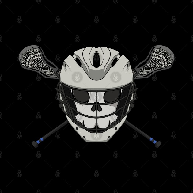 Lacrosse crew Jolly Roger pirate flag (no caption) by RampArt