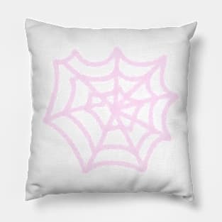 pink spider web pop art design Pillow