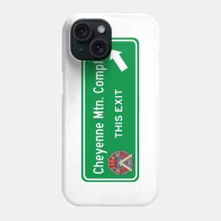 Cheyenne Mountain Complex Highway Exit Sign Phone Case