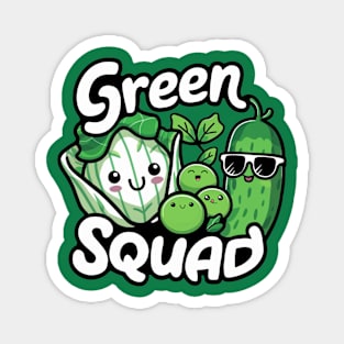 Cute Vegetables Green Squad Magnet