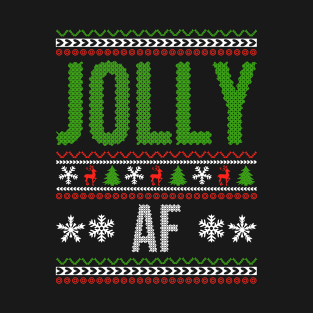 Jolly AF ugly-christmas-sweater T-Shirt