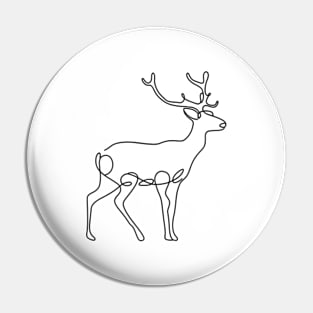 Deer Line Art Pin