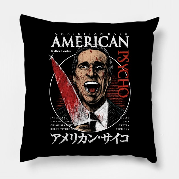 American Psycho, Patrick Bateman, Cult Classic Pillow by PeligroGraphics