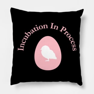 Incubation In Process, Pregnancy Announcement, Funny, Cute< Gender Reveal Design Pillow