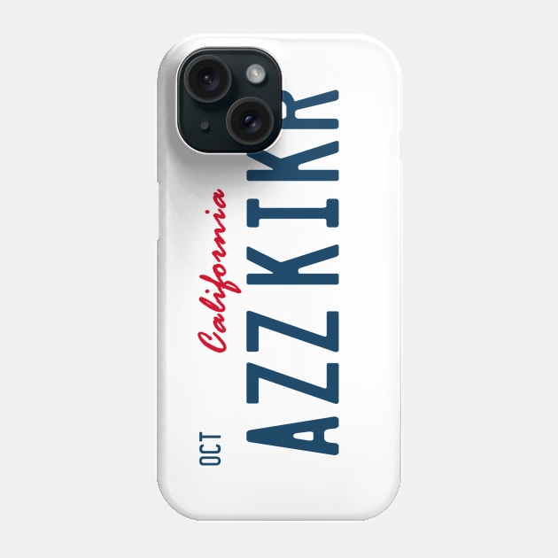 AZZ KICKR license plate from Con Air Phone Case by hauntedjack