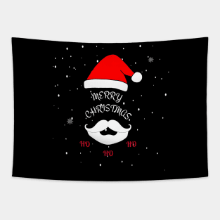 Merry christmas ho ho ho santa hat Tapestry