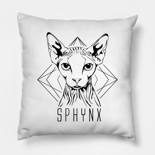 Canadian Sphynx cat portrait cats Pillow