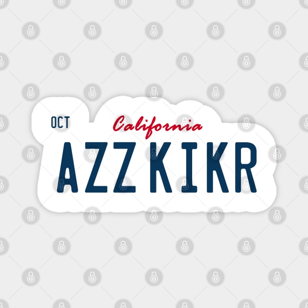 AZZ KICKR license plate from Con Air Magnet by hauntedjack