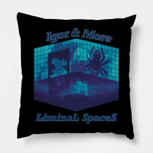 Igor & More Tarantula Liminal Space Blue Haze Pillow