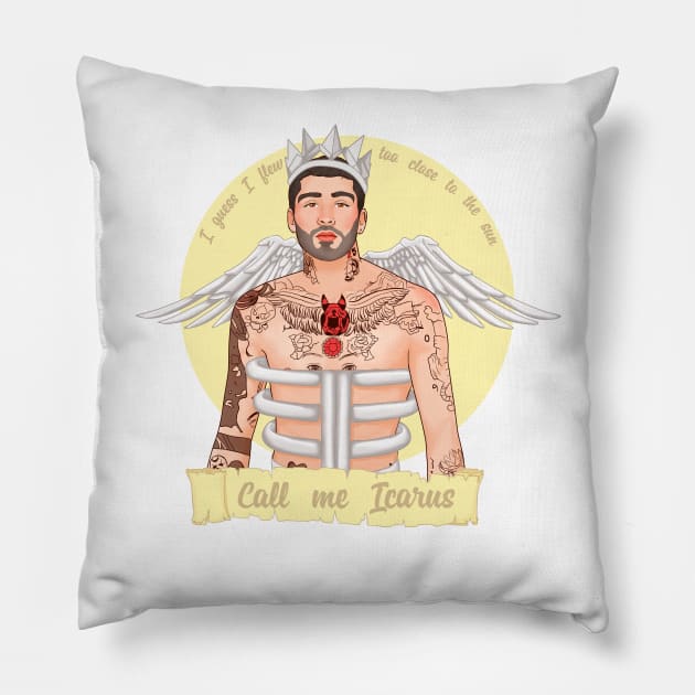 call me icarus Pillow by ohnoballoons