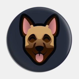 German Shepherd on Blue Pin