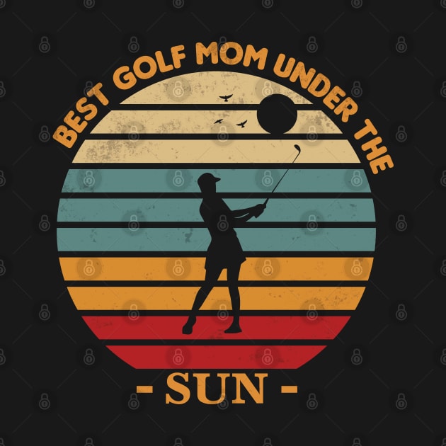 Retro Vintage Sunset Golf Mom by EpicMums